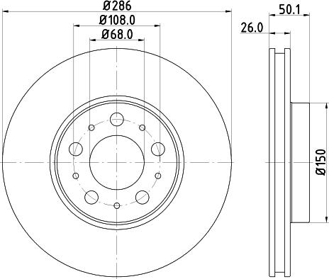 HELLA 8DD 355 107-051 - Тормозной диск autospares.lv