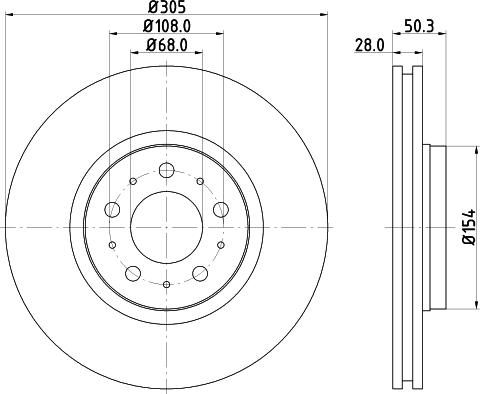 HELLA 8DD 355 107-071 - Тормозной диск autospares.lv