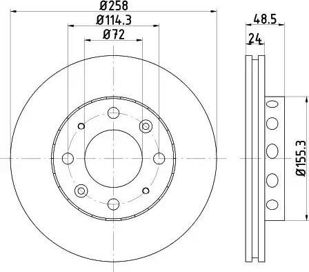 HELLA 8DD 355 107-361 - Тормозной диск autospares.lv