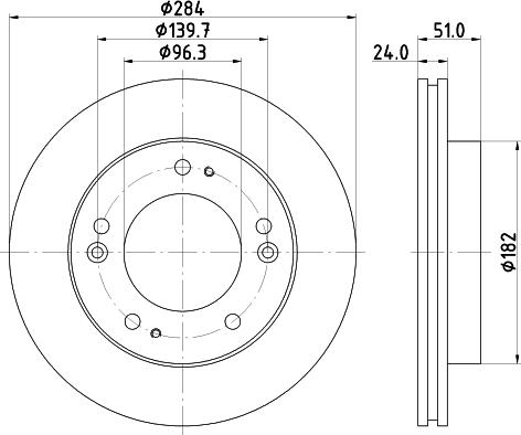 HELLA 8DD 355 107-381 - Тормозной диск autospares.lv