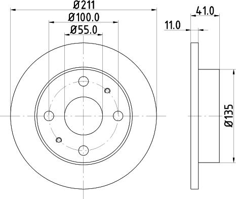 HELLA 8DD 355 107-291 - Тормозной диск autospares.lv