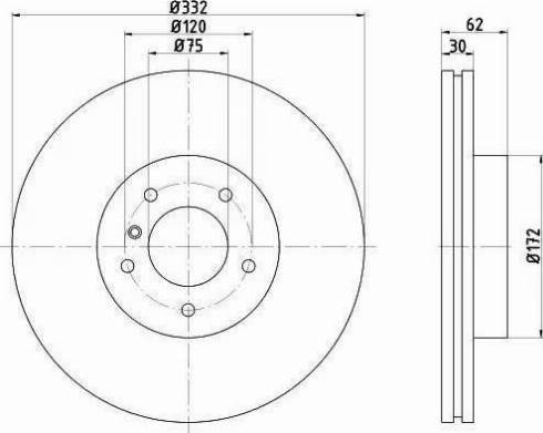 HELLA 8DD 355 107-751 - Тормозной диск autospares.lv