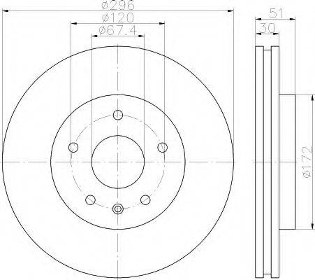 HELLA 8DD 355 119-951 - Тормозной диск autospares.lv