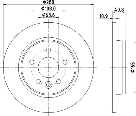 HELLA 8DD 355 119-502 - Тормозной диск autospares.lv