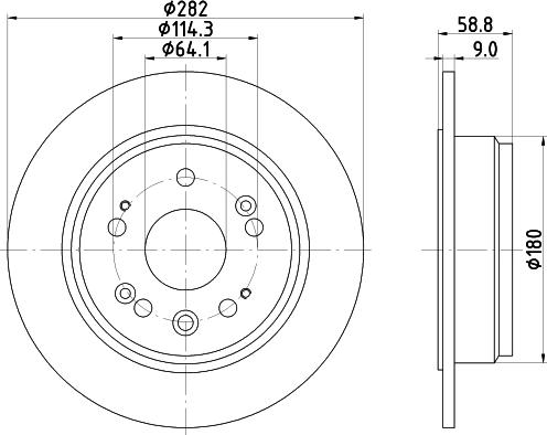 HELLA 8DD 355 119-031 - Тормозной диск autospares.lv