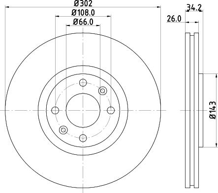 HELLA 8DD 355 119-161 - Тормозной диск autospares.lv