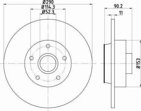 HELLA 8DD 355 119-301 - Тормозной диск autospares.lv