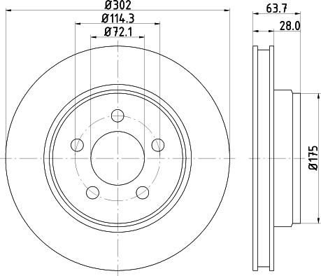 HELLA 8DD 355 119-241 - Тормозной диск autospares.lv