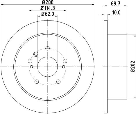 HELLA 8DD 355 114-991 - Тормозной диск autospares.lv