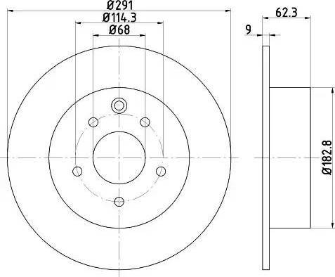 HELLA 8DD 355 119-101 - Тормозной диск autospares.lv