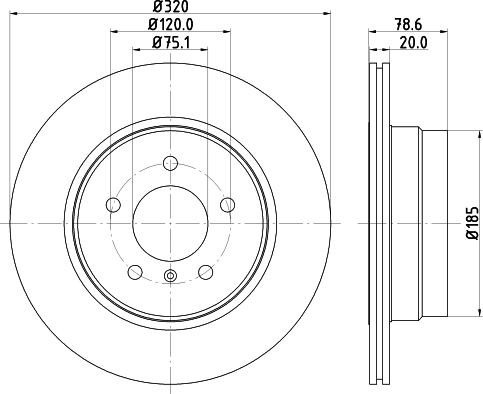 HELLA 8DD 355 114-002 - Тормозной диск autospares.lv