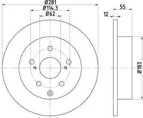 HELLA 8DD 355 114-071 - Тормозной диск autospares.lv