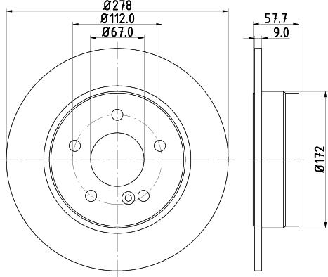 HELLA 8DD 355 123-781 - Тормозной диск autospares.lv