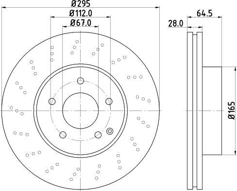 HELLA 8DD 355 123-861 - Тормозной диск autospares.lv