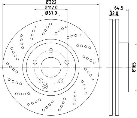 HELLA 8DD 355 114-231 - Тормозной диск autospares.lv