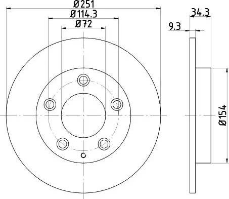 HELLA 8DD 355 114-791 - Тормозной диск autospares.lv