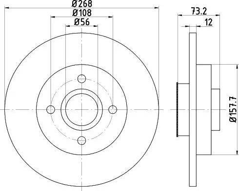 HELLA 8DD 355 114-741 - Тормозной диск autospares.lv