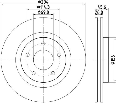 HELLA 8DD 355 115-911 - Тормозной диск autospares.lv