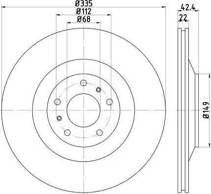 HELLA 8DD 355 115-461 - Тормозной диск autospares.lv