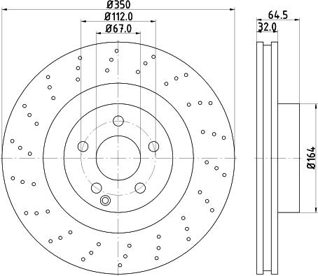 HELLA 8DD 355 115-401 - Тормозной диск autospares.lv