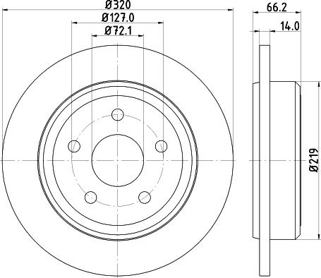 HELLA 8DD 355 115-501 - Тормозной диск autospares.lv