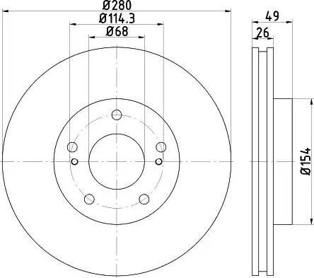 HELLA 8DD 355 115-641 - Тормозной диск autospares.lv