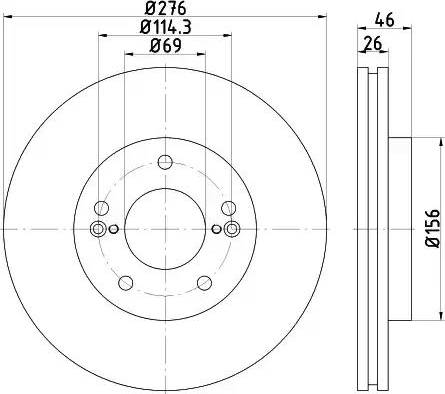 HELLA 8DD 355 115-091 - Тормозной диск autospares.lv