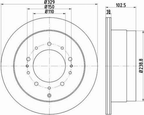 HELLA 8DD 355 115-061 - Тормозной диск autospares.lv