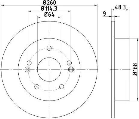 HELLA 8DD 355 115-031 - Тормозной диск autospares.lv