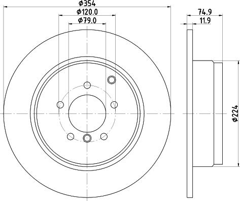 HELLA 8DD 355 115-171 - Тормозной диск autospares.lv