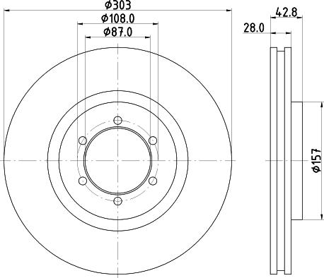 HELLA 8DD 355 115-721 - Тормозной диск autospares.lv