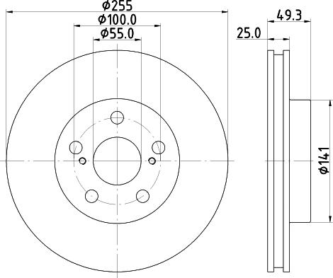 HELLA 8DD 355 116-981 - Тормозной диск autospares.lv