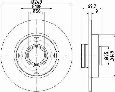 HELLA 8DD 355 116-431 - Тормозной диск autospares.lv