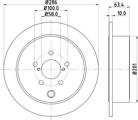 HELLA 8DD 355 116-421 - Тормозной диск autospares.lv