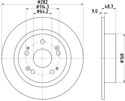 HELLA 8DD 355 116-521 - Тормозной диск autospares.lv