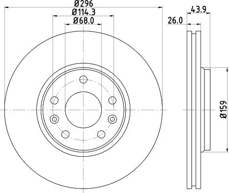 HELLA 8DD 355 116-161 - Тормозной диск autospares.lv