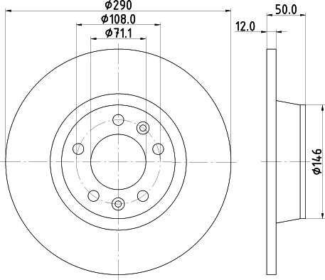 HELLA 8DD 355 116-171 - Тормозной диск autospares.lv