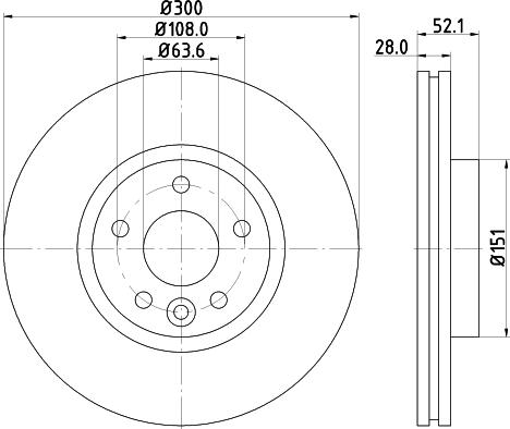 HELLA 8DD 355 116-221 - Тормозной диск autospares.lv