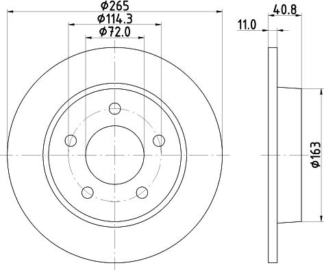 HELLA 8DD 355 110-901 - Тормозной диск autospares.lv