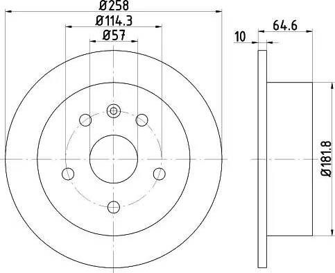 HELLA 8DD 355 110-681 - Тормозной диск autospares.lv