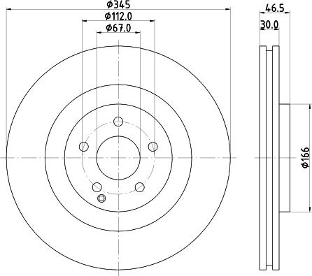 HELLA 8DD 355 110-112 - Тормозной диск autospares.lv