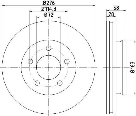 HELLA 8DD 355 110-841 - Тормозной диск autospares.lv