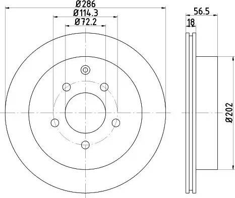 HELLA 8DD 355 110-851 - Тормозной диск autospares.lv