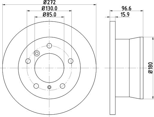 HELLA 8DD 355 111-901 - Тормозной диск autospares.lv