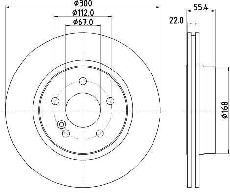 HELLA 8DD 355 111-852 - Тормозной диск autospares.lv