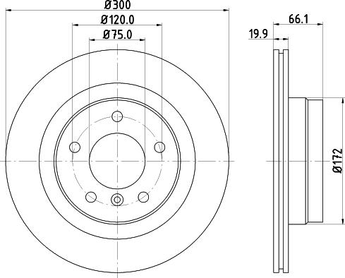 HELLA 8DD 355 123-631 - Тормозной диск autospares.lv