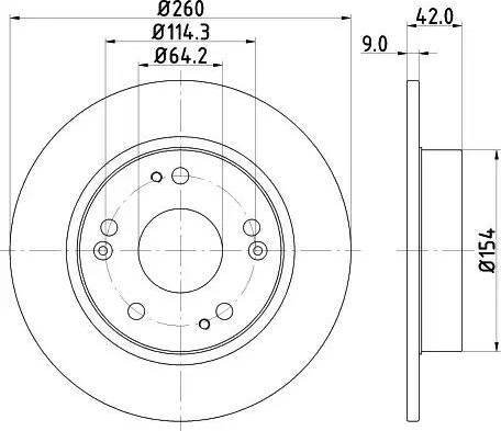 HELLA 8DD 355 114-321 - Тормозной диск autospares.lv