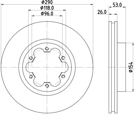 HELLA 8DD 355 118-481 - Тормозной диск autospares.lv