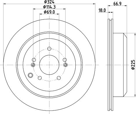 HELLA 8DD 355 118-531 - Тормозной диск autospares.lv