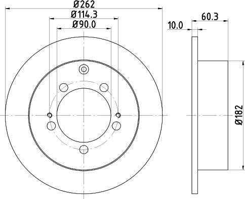 HELLA 8DD 355 118-661 - Тормозной диск autospares.lv